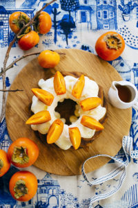 persimmon maple syrup spice cake bundt recipe