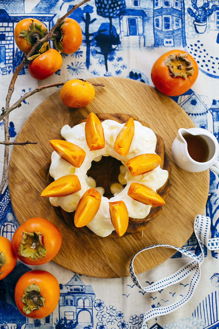 Maple Spiced Persimmon Bundt Cake • sweetpea darlingheart