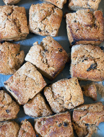 rosemary scones with currants and wholemeal spelt flour