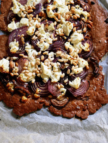 baked-red-onion-freeform-tart-buckwheat-pastry-goats-cheese-pine-nuts-recipe