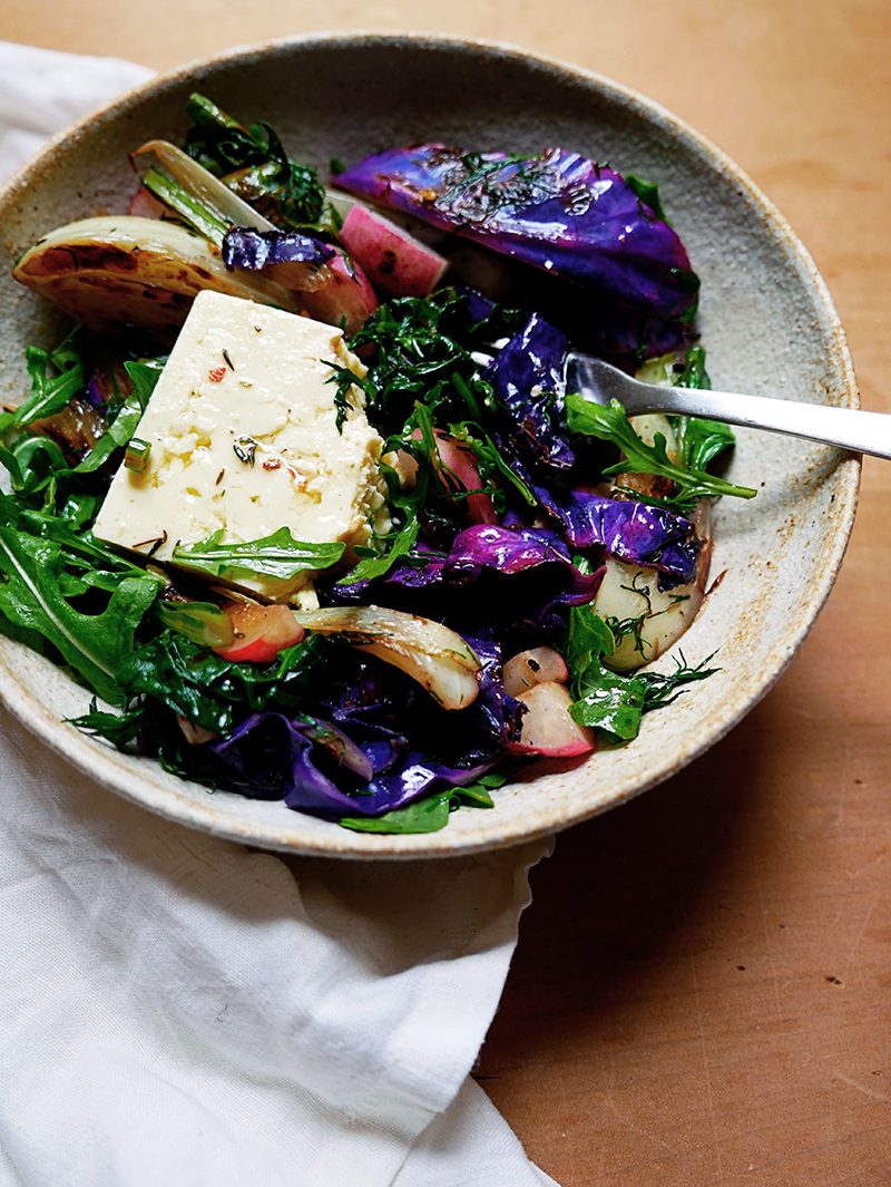 warm-salad-rocket-radish-cabbage-fennel-fetta-recipe-sweetpea-darlingheart