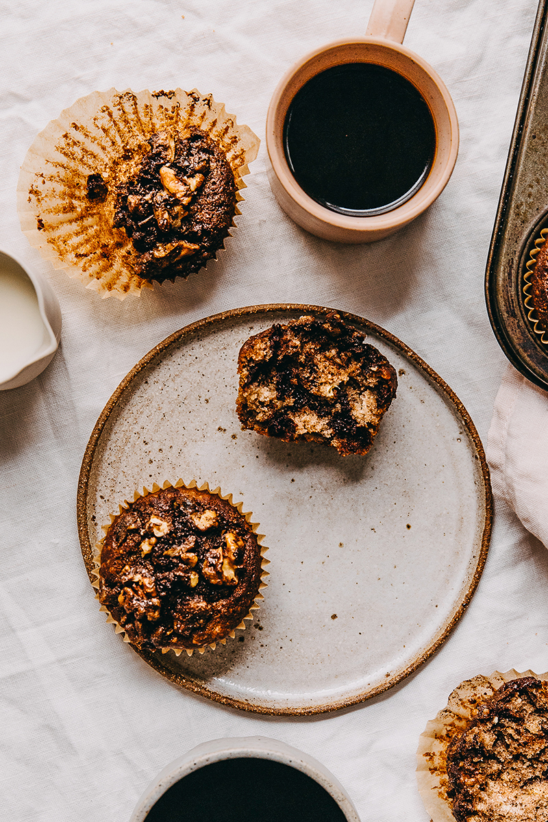 Little moments make the day brighter. Chunky Monkey muffins for morning tea.